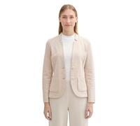 TOM TAILOR 1038703 Basic Ottoman Blazer con Tasche, 36844-Sand Stone Beige Melange, S Donna