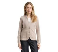 TOM TAILOR 1038703 Blazer, 38330-Soft Taupe Melange, M Donna