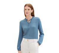 TOM TAILOR 1039100 Maglietta a Maniche Lunghe, 10904-Stormy Sea Blue, S Donna
