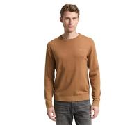 TOM TAILOR 1039810 Pullover, 39098-Mid Brown Melange, XL Uomo