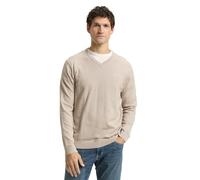 TOM TAILOR 1039811 Pullover, 38310-cashew Beige Melange, M Uomo