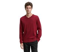 TOM TAILOR 1039811 Pullover, 38762-Dark Samba Red Melange, M Uomo
