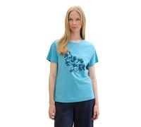 TOM TAILOR 1040544 T-Shirt, 35313-Light Teal Blue, L Donna