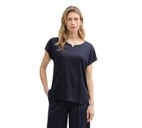 TOM TAILOR 1040547, T-Shirt Donna, 10360 - Real Navy Blue, XL