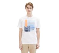 TOM TAILOR 1040898 T-Shirt, 20000-bianco, M Uomo