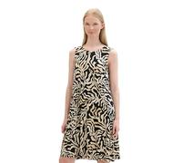 TOM TAILOR 1041520 Abito Basic in Jersey, 35305-Black Cut Palmtree Design, 40 Donna