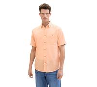 TOM TAILOR 1042351 Camicia, 31200-Chambray, Arancione Slavato, S Uomo
