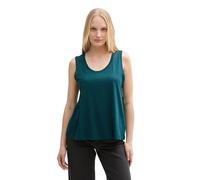 TOM TAILOR 1042396 Top, 27528-Verde tè Scuro, XL Donna