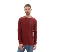 TOM TAILOR 1042453 Pullover, 35676-burgundy Dark Red Melange, S Uomo