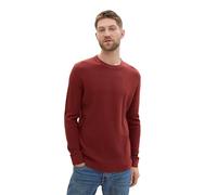 TOM TAILOR 1042453 Pullover, 35676-burgundy Dark Red Melange, S Uomo