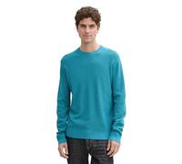TOM TAILOR 1042453 Pullover, 37094-turquoise Blue Melange, XXXL Uomo