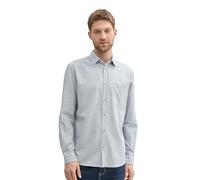 TOM TAILOR 1042648 Camicia, 36016-Struttura a Quadretti di Menta Bianca, L Uomo