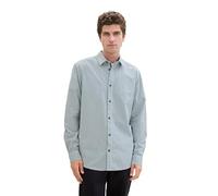 TOM TAILOR 1042654 Camicia, 35986-Dusty Mint Blue Small Check, M Uomo