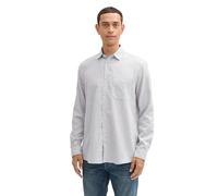 TOM TAILOR 1042659 Camicia, 15398-Light Stone Grey Melange, XL Uomo