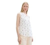 TOM TAILOR 1042950 Camicia Basic con Dettagli increspati sul Colletto, 36383-pink Offwhite Floral Design, 44 Donna