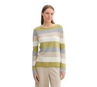 TOM TAILOR 1042952 Pullover, 37067-green Block Stripe, L Donna