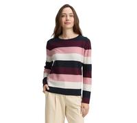 TOM TAILOR 1042952 Pullover, 38580-Big Rose Knit Stripe, 3XL Donna