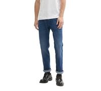 TOM TAILOR 1043082 Marvin Straight Jeans, 10120-Used Dark Stone Blue Denim, 31W x 34L Uomo
