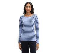 TOM TAILOR 1043134 Maglietta a Maniche Lunghe, 36138-Calm Blue Navy Stripe, M Donna