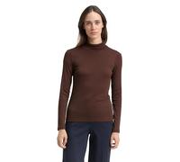 TOM TAILOR 1043142 Maglietta a Maniche Lunghe da Donna, 27506-Dark Pecan Brown, XXL