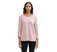 TOM TAILOR 1043167 Maglia di Tuta, 35895-pink Velvet Melange, XXL Donna