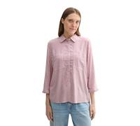 TOM TAILOR 1043198 Camicia da Donna, 35906-pink White Thin Stripe, 42