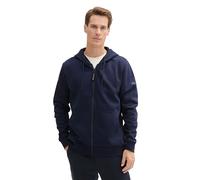 Tom Tailor Printed Full Zip Sweatshirt Blu M Uomo