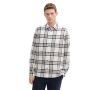 TOM TAILOR 1043799 Camicia, 36641-offwhite Check, L Uomo