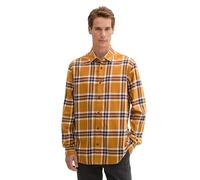 TOM TAILOR 1043799 Camicia, 36643-peanut Brown Check, L Uomo