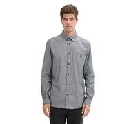 TOM TAILOR 1043804 Camicia, 36661-navy White Small Structure, S Uomo