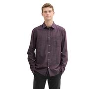 TOM TAILOR 1043809 Camicia, 36679-Struttura Diagonale Viola, L Uomo