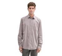 TOM TAILOR 1043811 Camicia, 36685-Gipsy Purple Chambray Dobby, L Uomo