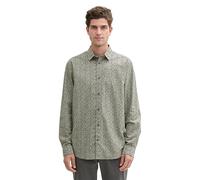TOM TAILOR 1043817 Camicia, 36705-grass Green Triangle Design, XXL Uomo