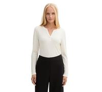 TOM TAILOR 1044143 Maglietta a Maniche Lunghe, 10315-Whisper White, XL Donna