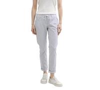 TOM TAILOR 1045421 Pantaloni, 37464-Strisce in Tessuto Irregolare Navy, 42W x 28L Donna