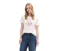 TOM TAILOR 1045534 T-Shirt, 10332-Bianco, M Donna