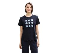 TOM TAILOR Maglietta navy / blu chiaro / bianco, Taglia M