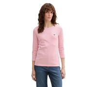 TOM TAILOR 1045535 T-Shirt, 37374-bright Rose Regular Stripe, XL Donna