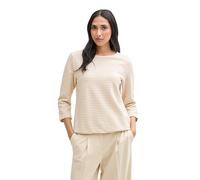 TOM TAILOR 1045536 T-Shirt, 37372-beige Offwhite Regular Stripe, M Donna