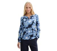 TOM TAILOR 1045558 T-Shirt, 37195-Navy Paper Cut Design, S Donna