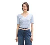 TOM TAILOR 1045563 T-Shirt, 37375-flawless Blue Regular Stripe, L Donna