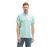 TOM TAILOR 1045629 Polo, 37457-Peluche in piqué Bianco Menta, M Uomo