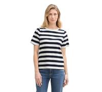 TOM TAILOR 1045964 T-Shirt, 37734-navy Offwhite Block Stripe, L Donna