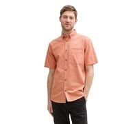 TOM TAILOR 1046077 Camicia, 37949-Brick Orange Multicolor DOT, L Uomo