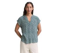TOM TAILOR 1046212, Camicia da Donna, 38116 - Abstract TEL Green Grid Design, 42