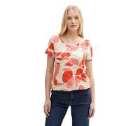TOM TAILOR 1046403 T-Shirt, 37799-Red Dots And Shapes Design, M Donna