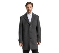 TOM TAILOR 1046987 Cappotto di Lana, 30500-Dark Grey Black Herringbone, M Uomo