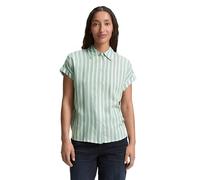 TOM TAILOR 1047057 Camicia da Donna, 38279-faded Green off White Stripe, 34