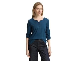 TOM TAILOR 1047729 T-Shirt, 38828-Petrol Navy Vichy Print, M Donna