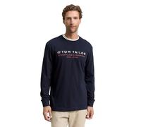 TOM TAILOR 1047769 Maglietta a Maniche Lunghe, 10668-Sky Captain Blue, XL Uomo